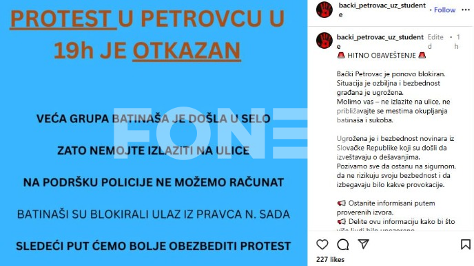Otkazan skup u Bačkom Petrovcu
